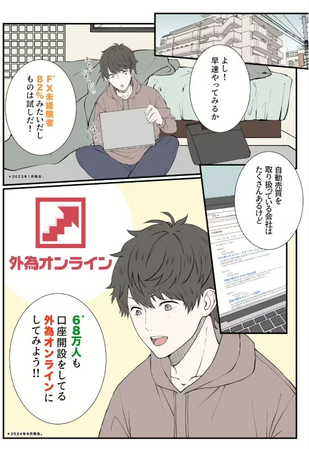 外為オンラインのマンガパネル